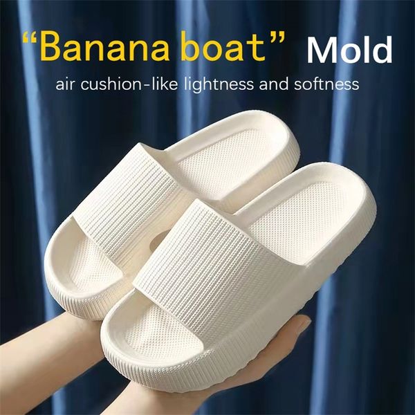 

fashion sandals women thick platform slippers soft eva antislip lovers home floor slides ladies summer beach shoes men 220810, Black