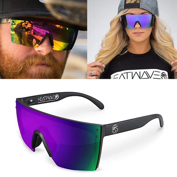 Óculos de sol da marca Heat Wave de alta qualidade, quadrados, lentes unidas, óculos de sol femininos e masculinos UV400 com caixa de embalagem 220506