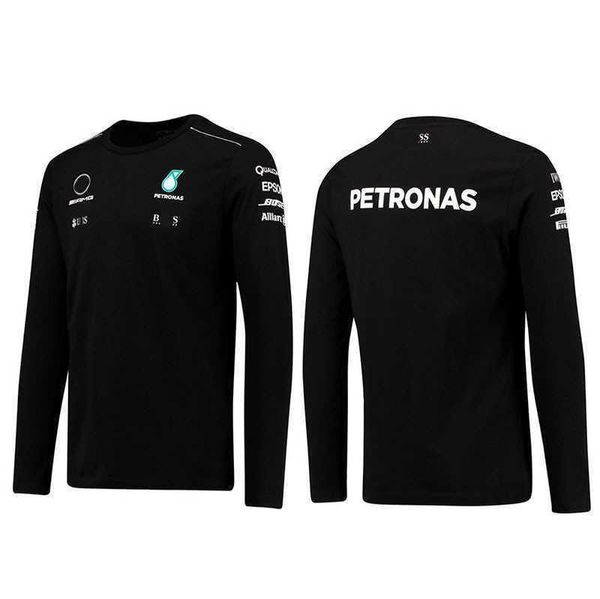 

petronas luxury brand sweatshirts mens t shirts mercedes amg f1 formula one racing women casual long sleeve t-shirts benz lewis hamilton tea, White;black