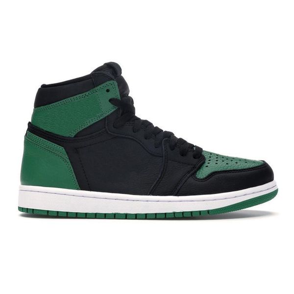 

shoes perfect men women jumpman 1 1s high pine green black sneakers original