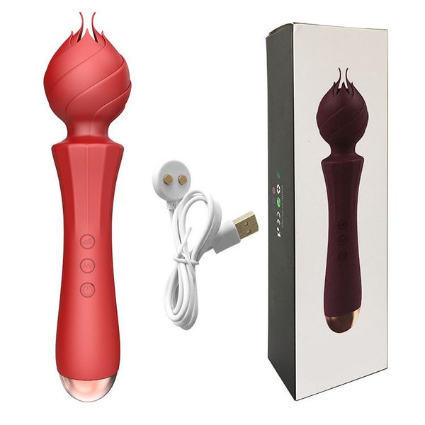 Мощные вибраторы клитора 8 скоростей AV Massage Stick Masturbator для женского пополнения USB пополнение сексуальной игрушки