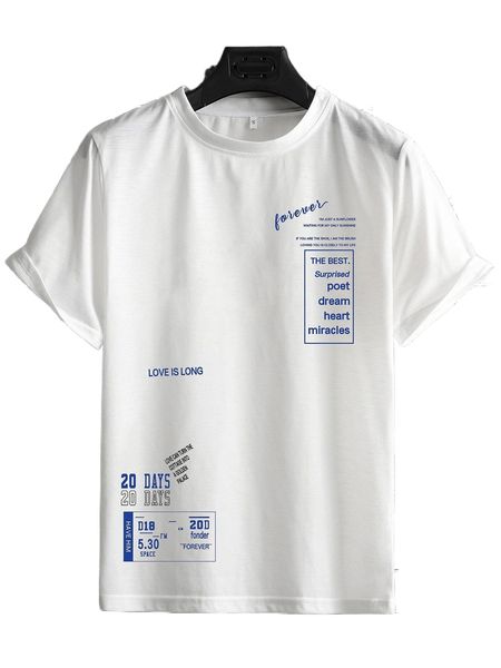

men slogan graphic tee n98c#, White;black