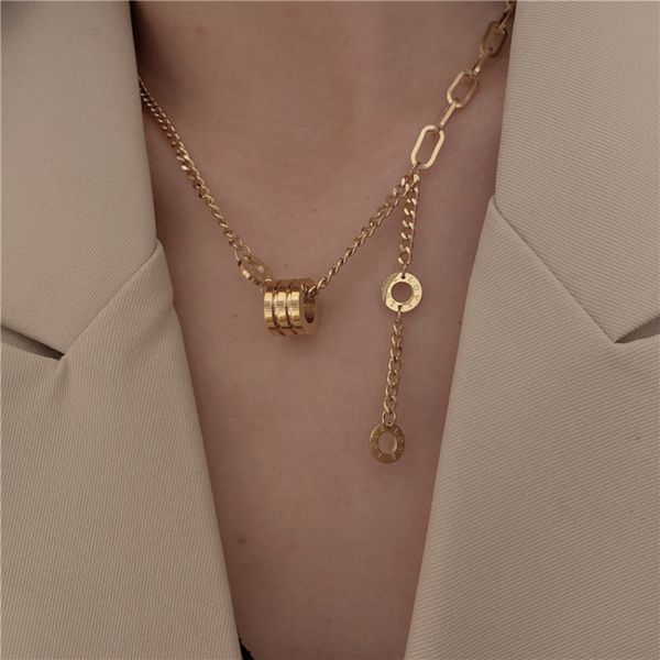 

luxury stainless steel pendant chain necklace for women gift, Silver