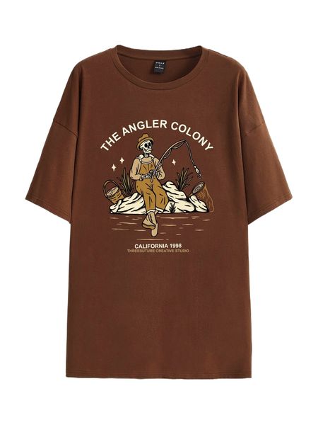 

x threesuture slogan & skull print tee k3tp#, White