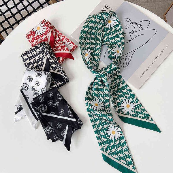 

tiktok net red selling printing elegant cravat atmosphere bow tie sunscreen scarf spring summer beach shawl fashion scarf sqpz, Black;purple