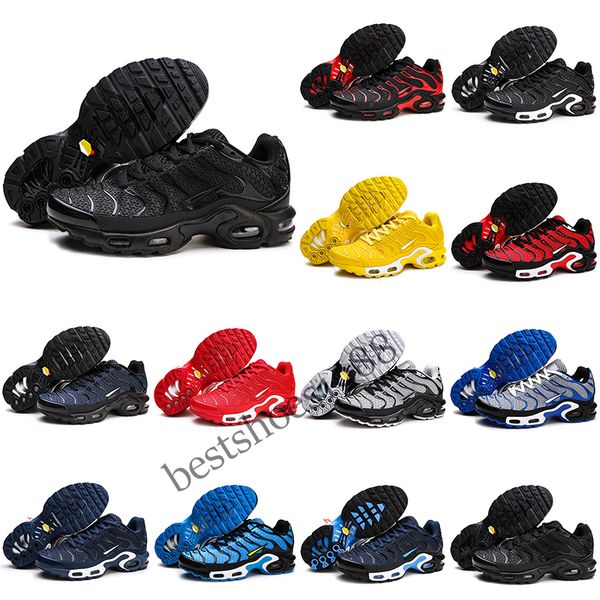 

2022 tn plus kpu 4 iv mens running shoes sports chaussures trainers blue yellow sneakers size 40-47