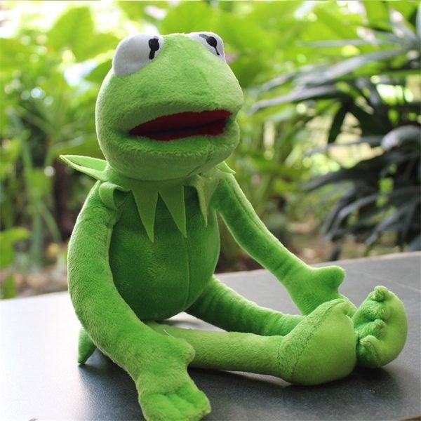 40cm Kermit Frog Sesame Street Frogs The Muppet Show Toys Birthday Christmas Pluxh Reched Doll For Kids 220628