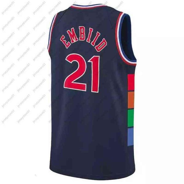 

Wholesale Custom Basketball jersey Joel Embiid # Tyrese Maxey #0 Curry #31 Harris #12 Allen Iverson #3 -22 retro city jerseys Men youth S-2XL, With logo