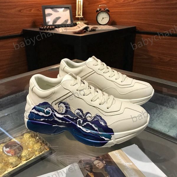 

rhyton shoes design beige trainers vintage luxury chaussures ladies designer sneakers shoes large, Black