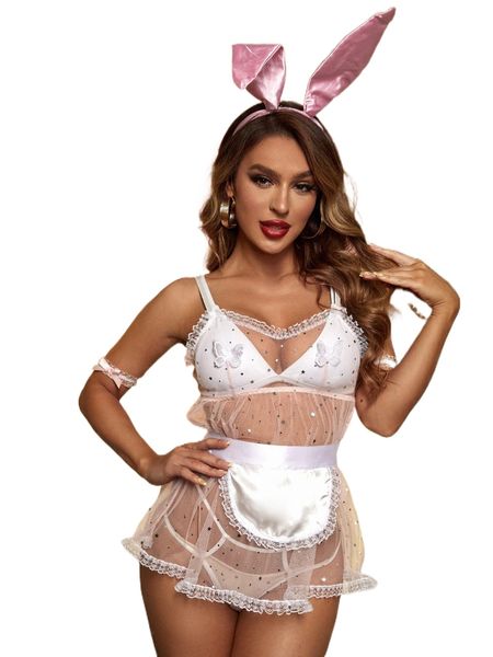 

6pack butterfly appliques contrast lace slips g3se#, Black;red