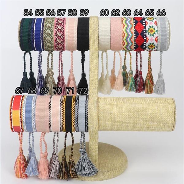 

vintage friendship bracelet for women 2021 handmade woven tassel bracelet embroidery braided bracelets whole gifts beaded stra213i, Black