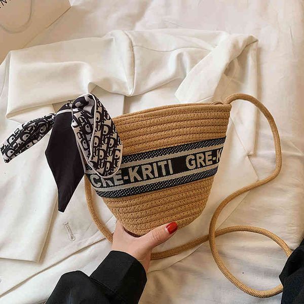 

super low discount straw woven bag tanabata festival gift for girlfriend portable vegetable basket large capacity female summer