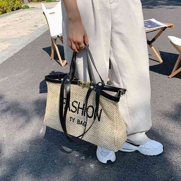 

factory super discount 70% off woven women's summer one shoulder armpit bag large capacity versatile ins portable tote bag