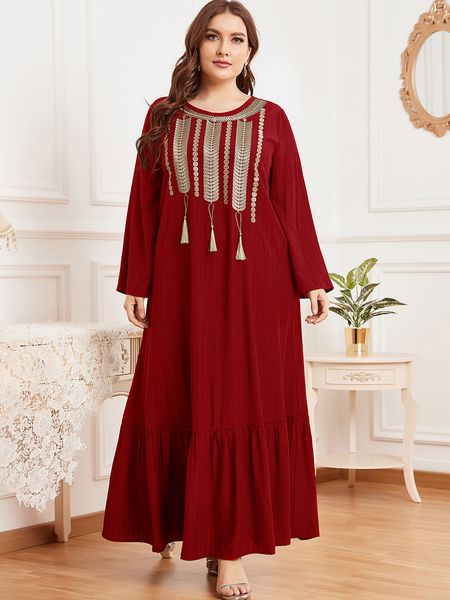 

eid african dresses for women evening abaya dubai turkey islam arabic long pakistani muslim dress caftan robe musulmane femme, Red