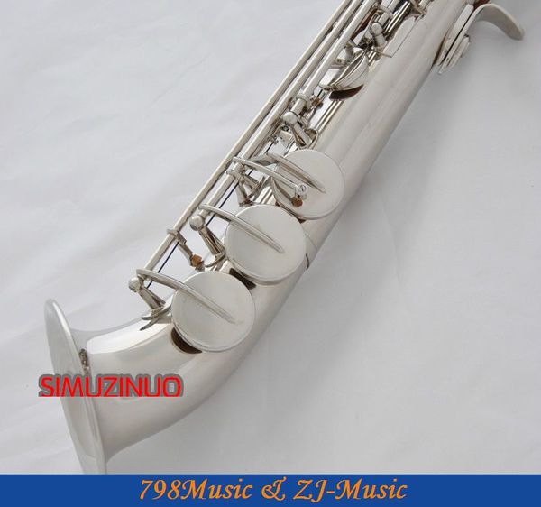 

silver plated curved bell soprano saxophone bb key to high f key and g key