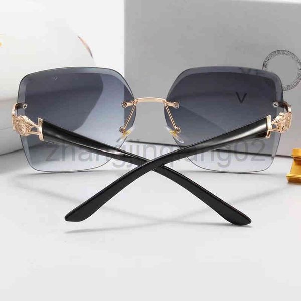 

designer versage sunglasses cycle luxurious fashion woman mens new style frameless personality square glare anti ultraviolet casual sunglass, White;black