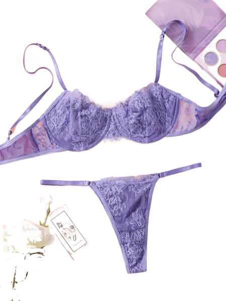 

eyelash lace underwire lingerie set e1wy#, Black;red