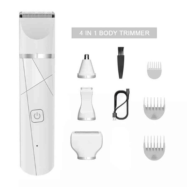 Professionale 4 in 1 donne epilatore rasoio elettrico depilazione indolore viso rasoio bikini pubico trimmer uso domestico macchina 220509