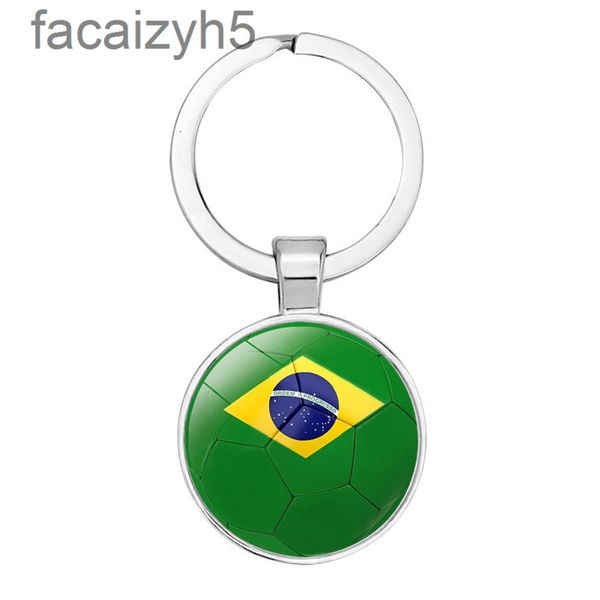 

key rings designer 2018 32 russian football match key chain football flag time ring car pendantom93, Slivery;golden