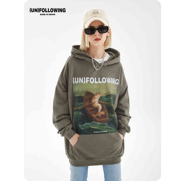 

autumn and winter new product abstract fuzzy digital direct jet printing hooded terry sweater brand, Black