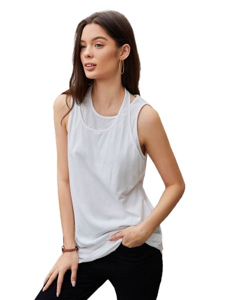 

cutout solid tank u1su#, White