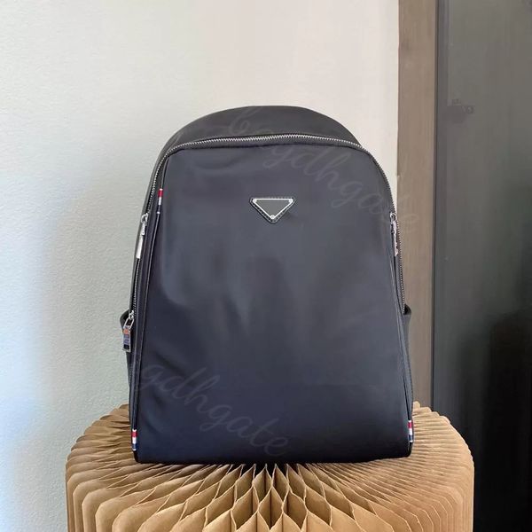 

designer luxury bags black men's school fashion backpacks shoulder travel large capacity men triangle high