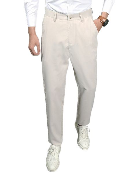 

men slant pocket tailored pants h9nf#, Black