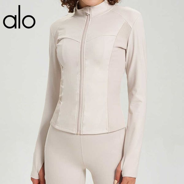 

alo yoga wear jackets zipper jacket fitness long-sleeved women's practice running sports jacket coats