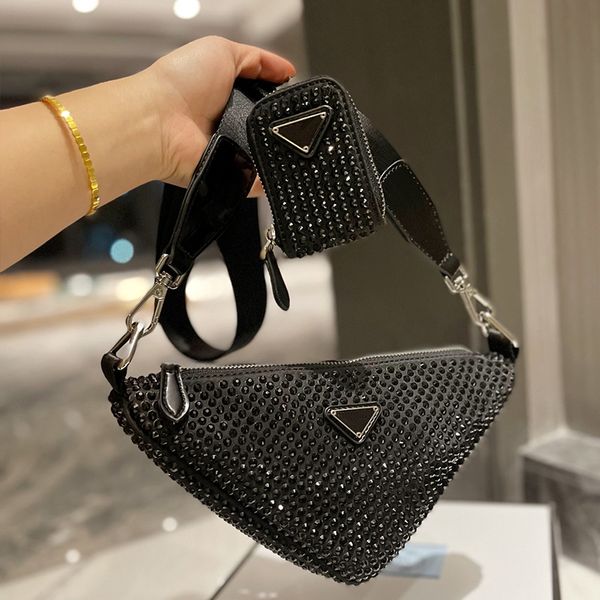 

designer bag handbag women crossbody bags shoulder bags two piece set womens wallet fashion all-match inlaid brick handbags