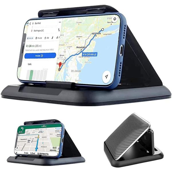 Supporto per telefono da cruscotto per auto Supporto per auto antiscivolo in silicone per smartphone iPhone Samsung Google