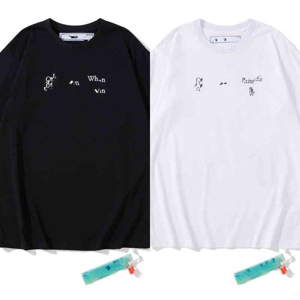 

new 58%off three-dimensional graffiti summer leisure men and women lovers black and white t-shirt brands designer shirts, White;black