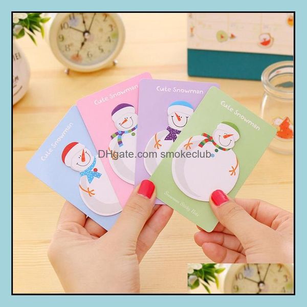 Note Notepads Office School Supplies Business Industrial Wholesale- 4 PCs Lytwtws coreano appiccicoso carino kawaii pupazzo di neve post blocco blocco Filofax