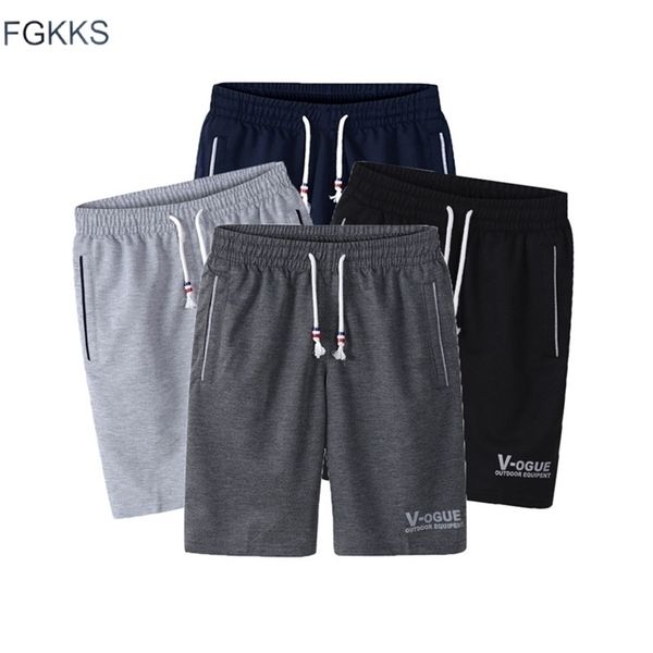 

fgkks fashion brand mens shorts summer man fitness boardshorts bodybuilding workout casual male 220620, White;black