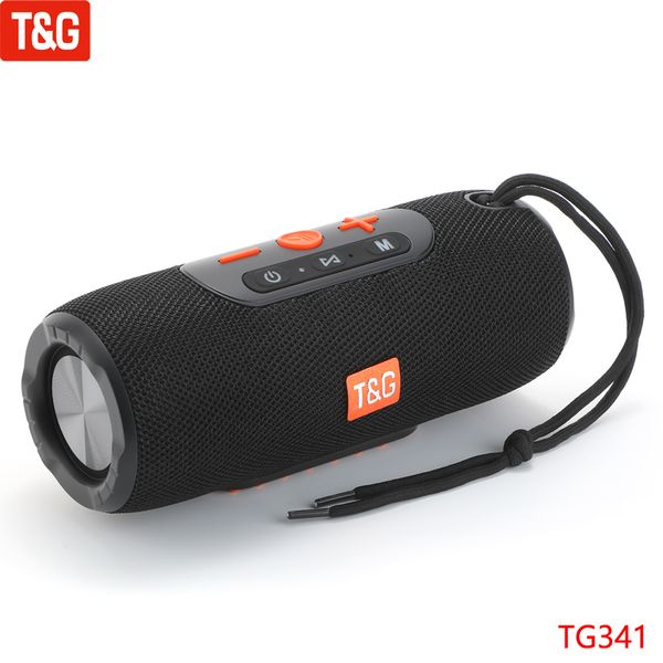 TG341 Altoparlante portatile senza fili Bluetooth Subwoofer basso Altoparlanti esterni impermeabili Boombox TF Altoparlante stereo USB PK Charge 3