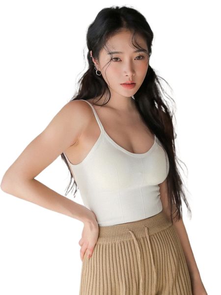 

dazy solid ribbed knit bralette r6eb#, Black;red