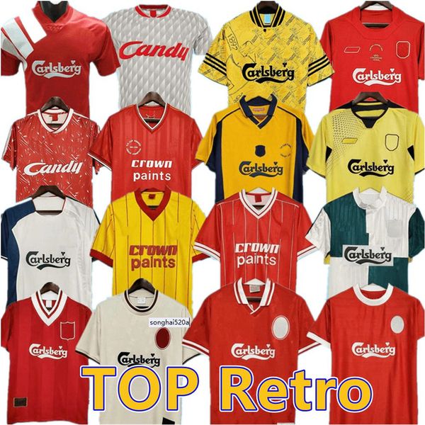 

retro gerrard rush dalglish classic soccer jersey 1998 99 00 2001 02 03 04 05 06 07 08 09 10 alonso redknapp barnes fowler football shirt, Black;yellow