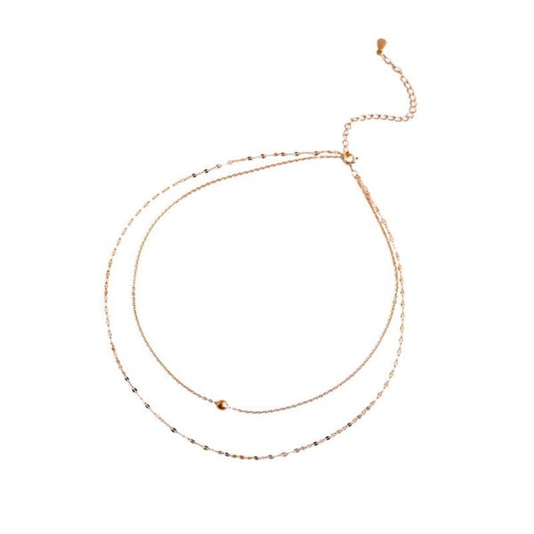 

other 925 sterling silver double layer choker pendent necklace for women party wedding jewelry collier dz434