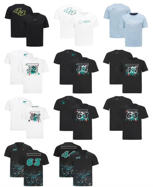 

f1 formula one short sleeve t-shirt 2022 team fan sports crew neck custom