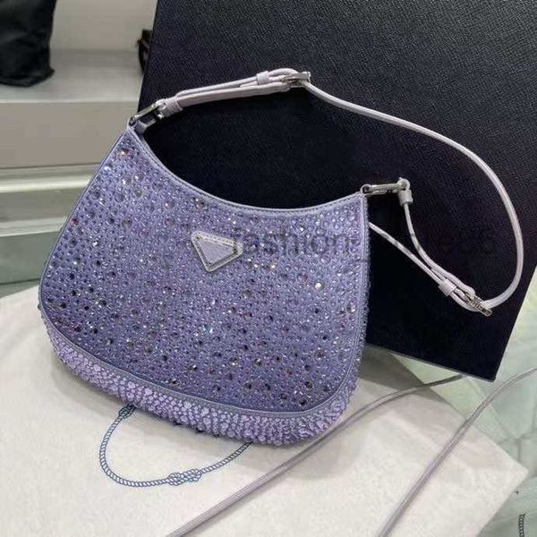 

p bag 2022 fashion luxury designer the same king flash full of rhinestones underarm hand bag mini bags