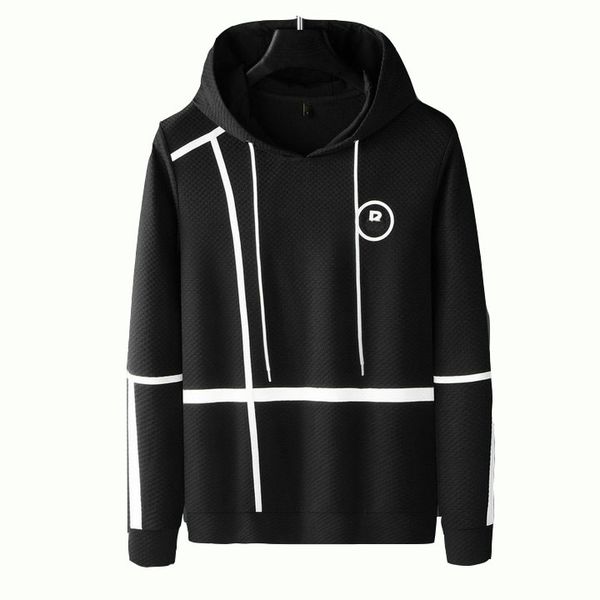 

men hoodie fashion women sweatshirts streetwear pullover loose essentialhoodies lovers clothing t1, Black