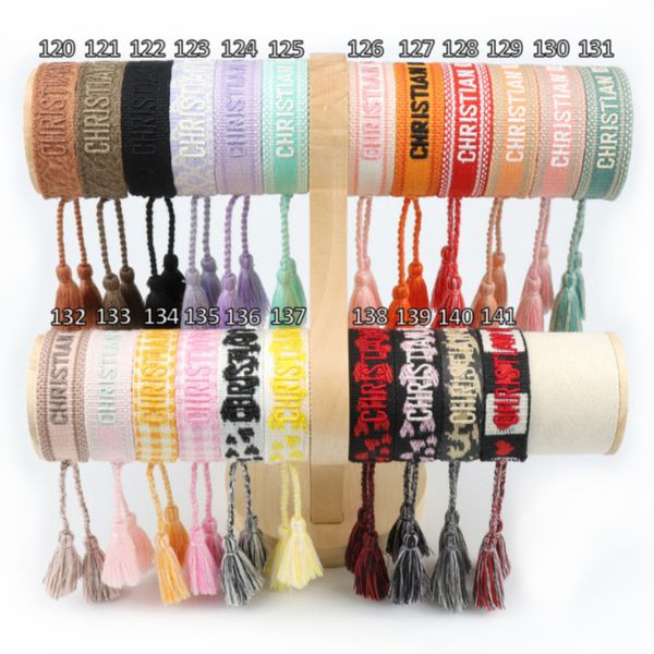 

fashion brand bracelet adjustable woven friendship luxury bangles for women men designers vintage braided embroidery tassel bracelets jewelr, Golden;silver