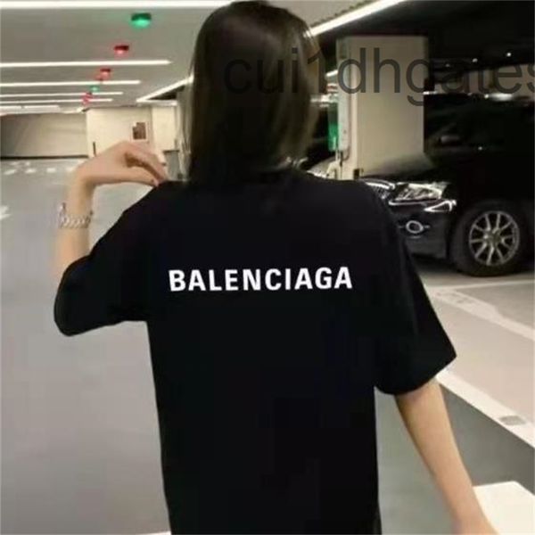 

2022 designer bal t shirt high version t-shirt paris cola bar printing b family short sleeve pure cotton fashion brand loose half men's, White;black