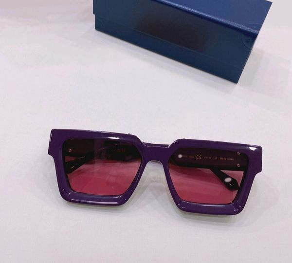 

summer millionaire sunglasses purple/pink lenses mens fashion sun glasses occhiali da sole uv/400 protection eyewear summer with box, White;black