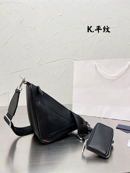 

famous black triangle bag shoulder bags designer luxury handbags purses crossbody bags embossed tote mens card holder wallets new women wall