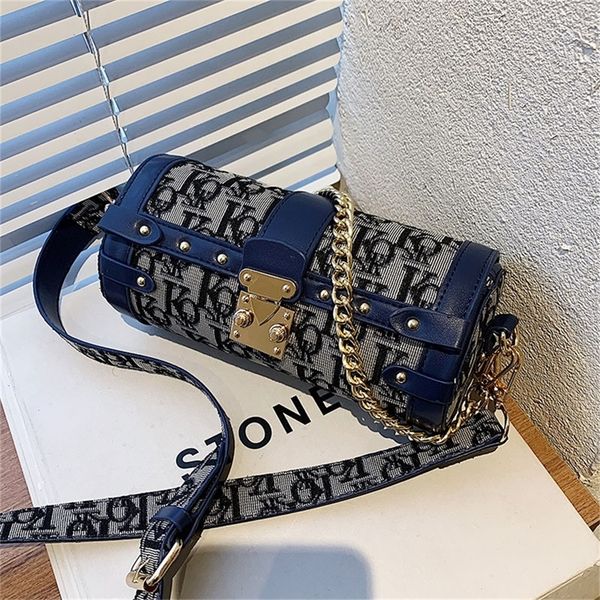 

embroidery barbie cylinder new fashion version red chain wide belt pillow design purses online