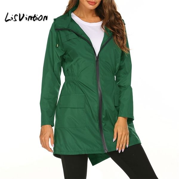 

women lightweight raincoat female sfit waterproof packable hooded outdoor hiking rain jacket active rainwear 220804, Tan;black