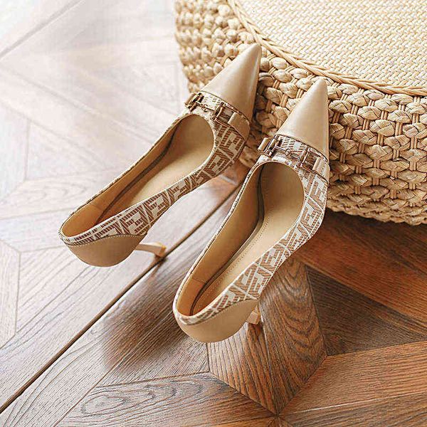 

designer women's shoes boots qianniao check high heel's shoes thin heels fashion color matching pointed head elegant drs shallow m, Black