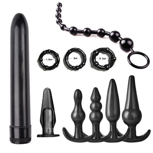 10 ПК вибратор Vibrator Anal Anal Sleg Set Set Setting Sensuality Vibrating Beads Kit Sexy The Sexy Prostate Massager Sexy Toys для пар