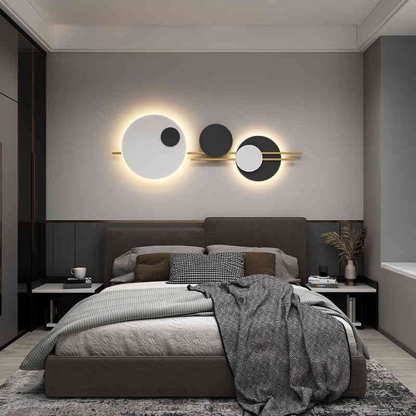 

pendant lamps nordic simple modern bedroom bedside lamp living room sofa background wall designer artistic creativity mural