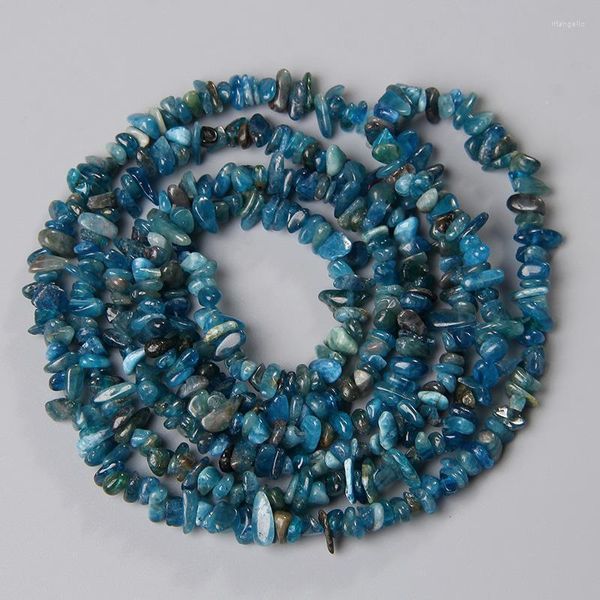 Altri chip naturali a forma libera da 3-5 mm perline ghiaia pietra apatite blu irregolare per creazione di gioielli accessori per braccialetti fai da te sfusi Rita22